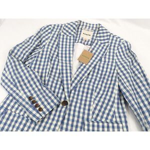 Boden NWT Blue and White Checkered Blazer Size 6P